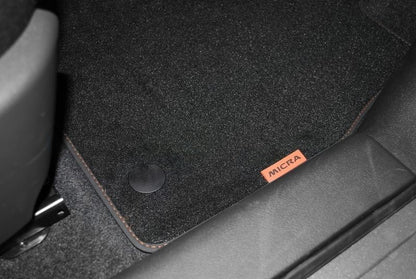 Genuine Nissan Micra 2017> Velour Carpet Mats - Energy Orange (RHD) KE7555F001OR