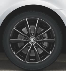 Genuine Skoda Octavia Estate 2017> Premia 16" Alloy - Black - 5E0071494JX2