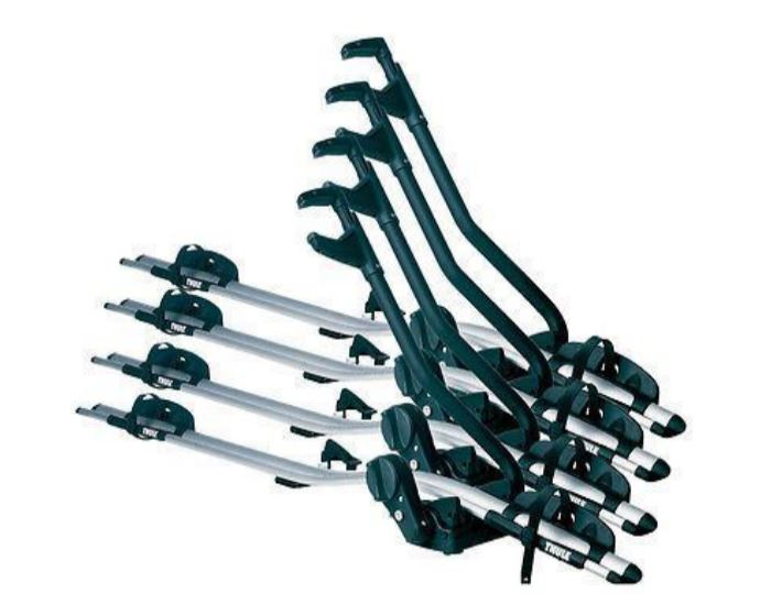Thule 598 ProRide Roof Mounted Bike Carrier – Set Of 2 – With Locks & T-Track Adapters