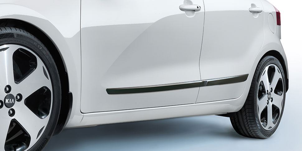 Kia Rio 5 Door Side Door Mouldings  - Black 2011-2015 (1W271ADE00)