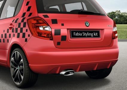 Skoda Fabia Dark Rear Door Decorative Foil - Fabia 5J (5J0071733)