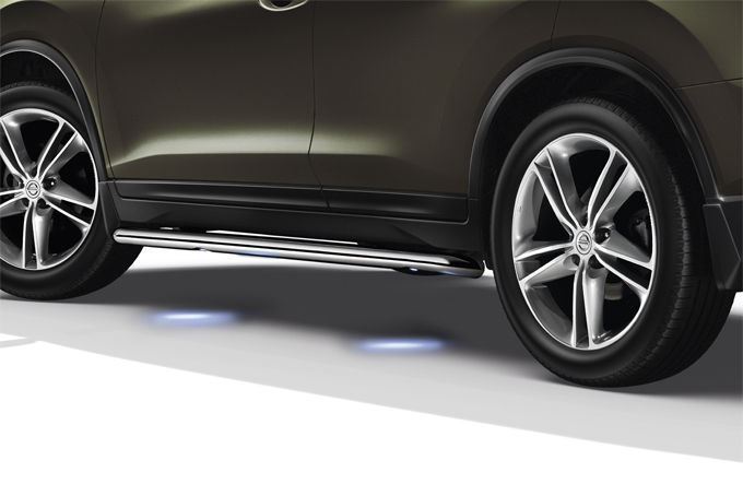 Genuine Nissan X-Trail 2018> Stainless Steel Illuminated Side Styling Bars