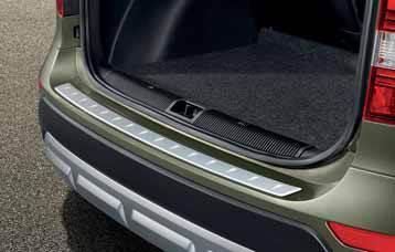 Skoda Yeti PA Rear Bumper Protector - Silver Moulded Plastic (5L6061195)