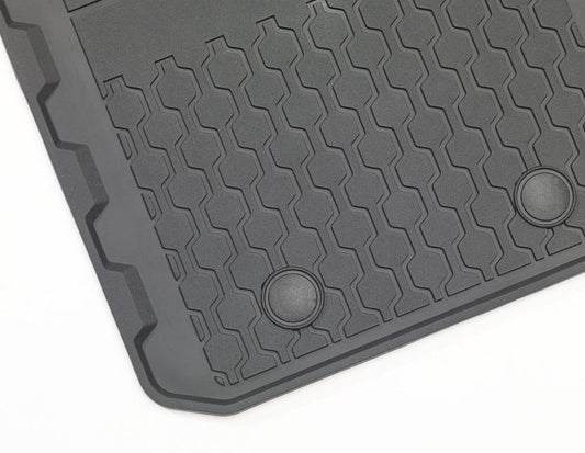 Ford Ranger 2016> Rubber Floor Mats Front & Rear, Black  For Super Cab 1809466