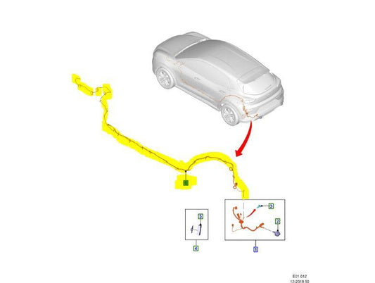 Genuine Ford Puma 2020> Tow Bar Cable, for Installation - 2425234