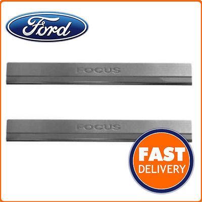 Genuine Ford Focus Scuff Plates Stainless Steel Recessed Logo 1696412