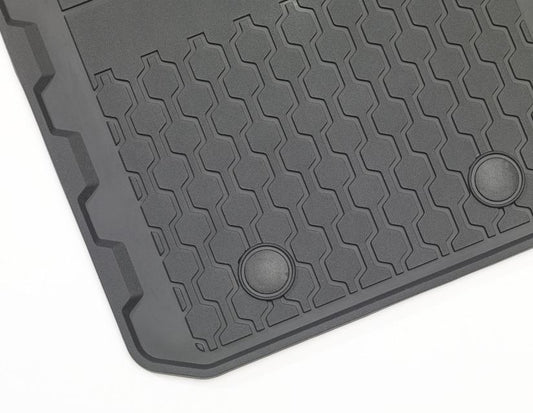 Ford Ranger 2016> Rubber Floor Mats Front & Rear, Black  Double Cab 1809304