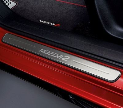 Mazda 2 (02.2015 - 2022) Sill Protectors / Scuff Plates - Stainless Steel (DA6CV1370)