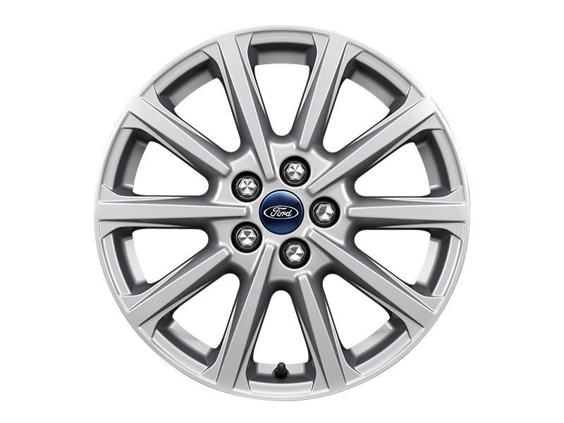 Ford S-Max 2015> Single Alloy Wheel 17" 10-Spoke Design, Sparkle Silver 1889410