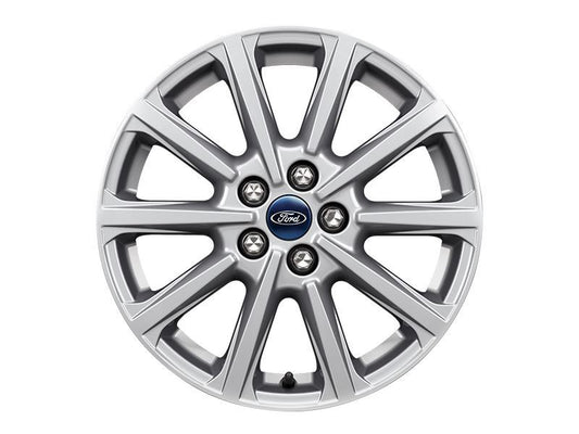 Ford S-Max 2015> Single Alloy Wheel 17" 10-Spoke Design, Sparkle Silver 1889410
